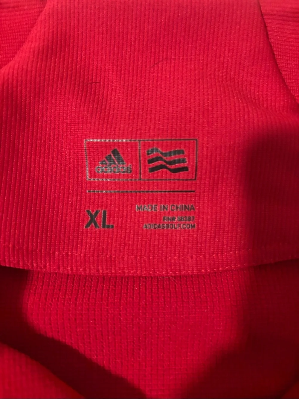 adidas Red Half-Zip Performance Top